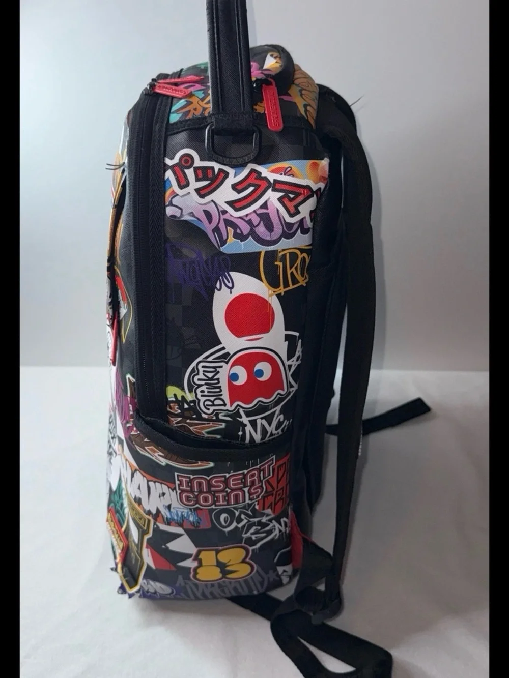 Pac-Man Graphic Black sprayground Backpack
